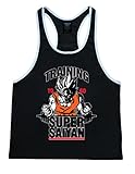 Super Saiyan Goku Dragon Ball Z DBZ Men's Stringer Tank Top 1 Black/White Trim X-Large