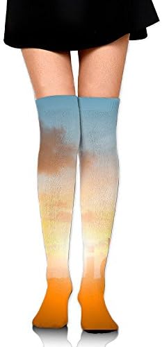 Linjiu Women Silhouette Team Business Engineer Work Connecting Jigsaw Puzzle Piece Together Team Responsible For Womens Thigh High Socks Over Knee High Socks Leg Warmer Sexy Stockings