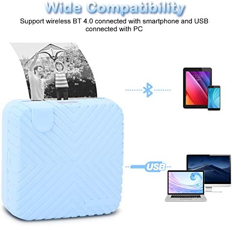 Mini Imprimantes Portable Imprimante Thermique Bluetooth sans Fil et Connexion USB avec du Papier Thermique pour Android et iOS pour Impression Immédiate, Photos de Style Rétro, Bon Cadeau - Bestbluetooth.fr Mini Imprimantes Portable Imprimante Thermique Bluetooth sans Fil et Connexion USB avec du Papier Thermique pour Android et iOS pour Impression Immédiate, Photos de Style Rétro, Bon Cadeau