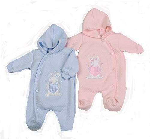Aardvark quilted all-in-one Low birth weight premature baby boy girl. To fit sizes 3-5 lbs 5-8 lbs Newborn. Available in pink or blue