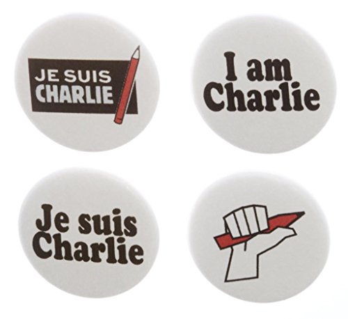 A&T Designs Set 4 Je suis I am Charlie 1.25