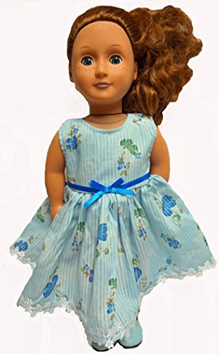 Warm Day Blue Skies Dress Fits Cabbage Patch Kid Doll And 18 Inch Girl Doll