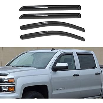 Window Visors Rain Guards Shield For 2014-2018 Chevy Silverado/GMC Sierra 1500, Window Wind - View #7