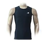 Compression Tank Top (Black - M) Men's Muscle Running Base Layer Sleeveless Sports Tee