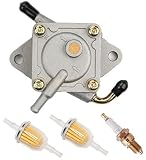 Podoy Club Car Fuel Pump for Gas Golf Cart Tune Up Kit with Fuel Filter Spark Plug DS Precedent from 1984 to Present 290FE 350FE Compatible with Kawasaki Engine 1014523