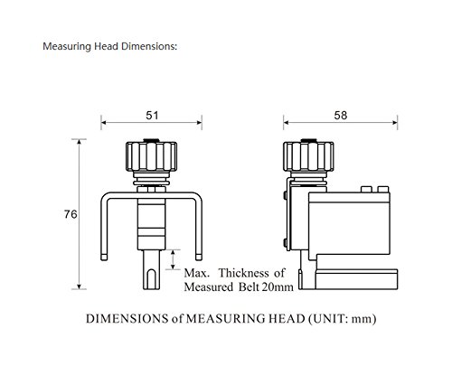 BTT-2880 Digital Belt Tension Meter Tester Belt Tension Gauge BTT2880 (BTT-2880) - Thumbnail 2