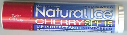 Natural ice spf15 cherry flavor lip balm 3 pack