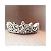 Princess Silver Rhinestone Queen Crown Ring Size 7 8 9