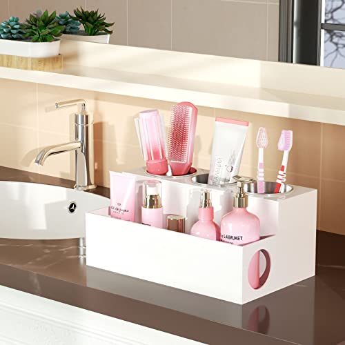 NIUBEE Hair Tool Organizer, White Acrylic Hair Dryer and Styling Holder