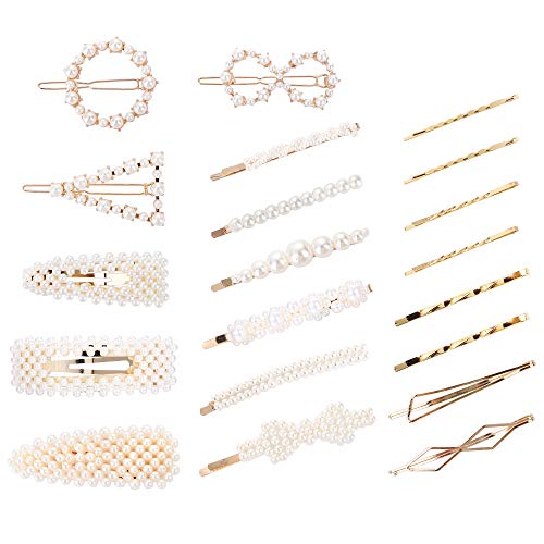 Milacolato 20 Pcs Pearl Hair Clips Artificial Pearl Hair Pins for Women Girls Elegant Handmade Fashion Hair Accessories Pearl Hair Clips for Party Wedding Daily - Thumbnail 7