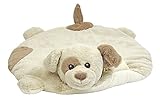 Bearington Baby Lil' Spot Belly Blanket, Beige Puppy Dog Plush Stuffed Animal Tummy Time Play Mat