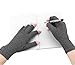HUAD 2 Pairs Arthritis Compression Gloves Relieve Pain from Rheumatoid RSI Carpal Tunnel Joint Fingerless Gloves for Women and Men