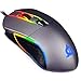 KLIM Aim Gaming Mouse - Wired Ergonomic Gamer USB Computer Mice, Chroma RGB Mouse [7000 DPI] [Programmable Buttons] Ambidextrous, Ergonomic for Desktop PC Laptop, High Precision Optical, Grey