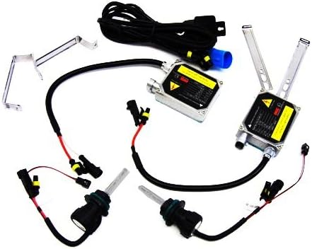 06-09 Hummer H3 Low + High Beam Bi-Xenon HID Headlight Conversion Kit Light Blue 10000K