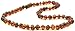 TheNaturalAmber Amber Necklace for Adults – Dark Cognac Baltic Amber Baroque Beads, 50cm, Polished Handmade Amber Jewelry for Pain Relief & Anxiety