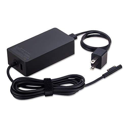 102W 15V 6.33A Power Adapter Charger for Microsoft Surface Laptop Book 2 Pro 3 Pro 4 Pro 5 with USB Charging Port and 6ft Cord