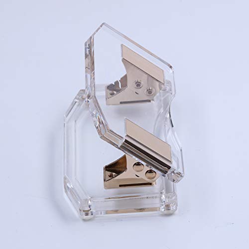 Gold & Acrylic Clear 2 Holes Paper Punch by Draymond Story - 10 Sheets Capacity (Curved Model)