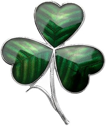 J R Jewellery 428377 Sea Gems Silver Plated Shamrock Brooch Gift Boxed 7555