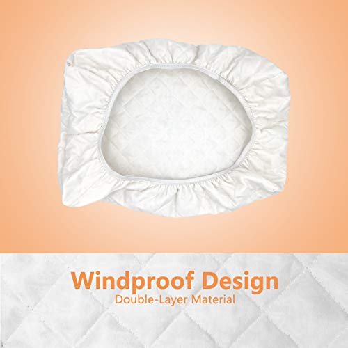LBG Products Indoor Air Conditioner Cover for Window AC Units,White Double Insulation Windblock, Medium Size 25''L x 17''H x 4''D