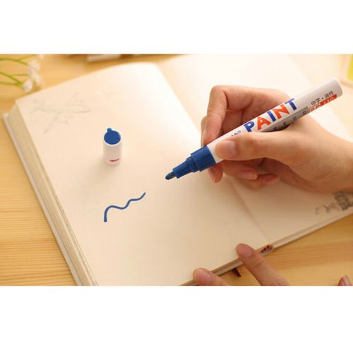 New 12pcs colorful pens Waterproof Permanent Paint Marker Pen Car Tyre Tire Tread Rubber