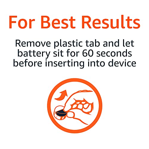 Amazon Basics 60Pack Hearing Aid Size 312 ZincAir Batteries, 1.45