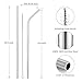 Metal Straws Reusable 8 Set, Stainless Steel Drinking Straws with 2 Cleaning Brush for Cocktail, Drinks, Smoothie, Milk, Juices, Environment Friendly for Daily Life