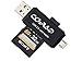 SD Card Reader Digital A-star SD Card Adapter Micro USB OTG to USB 2.0 Adapter; SD/Micro SD Card Reader with Standard USB Male; Tablets with OTG Function-Black