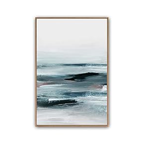 Framed Canvas Wall Art Abstract Color Block Canvas Prints Home Artwork Decoration for Living Room,Bedroom - 16x24 inches