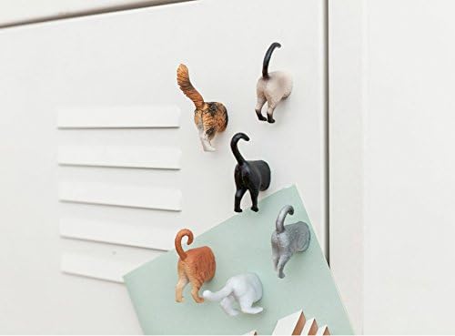 Kikkerland Cat Butt Magnets, Set of 6 (MG53), Colourful, 18.288 x 12.954000000000001 x 2.794 cm - Image 4