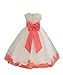 Wedding Pageant Flower Petals Girl Ivory Dress with Bow Tie Sash 302a 6