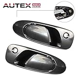 AUTEX 2pcs Exterior Door Handles Front Left Right Driver Passenger Side Compatible with HONDA CIVIC 1992-1995 Replacement for HONDA CIVIC Del Sol 93-97 77748, 77757, 72180-SR3-003, 72180SR3003