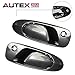AUTEX 2pcs Exterior Door Handles Front Left Right Driver Passenger Side Compatible with 1992 1993 1994 1995 HONDA CIVIC 93 94 95 96 97 HONDA CIVIC Del Sol 77748, 77757, 72180-SR3-003, 72180SR3003
