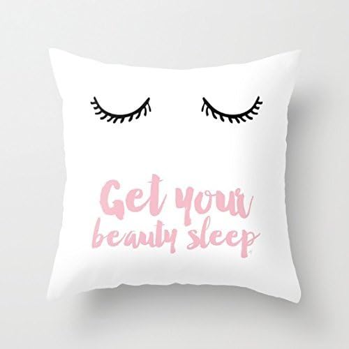 stGolez Mascara eyelashes mih919 Cotton Linen Throw Pillow Case Cushion Cover Home Sofa Decorative 18 X 18 Inch