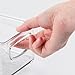 mDesign Small Plastic Nursery Storage Container Bins with Handles for Organization in Cabinet, Closet or Cubby Shelves - Organizer for Baby Food, Bibs, Formula - Ligne Collection - Clear