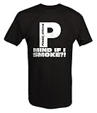 Powerstroke Mind If I Smoke - Black Diesel Stacks Trucker T Shirt