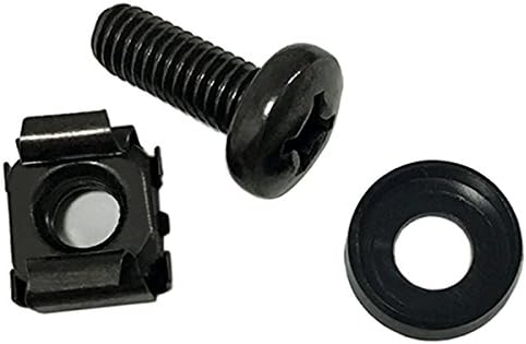 Lancher 40-Pack M6 x 16mm Screws and Cage Nuts for server shelf Cabinets Rack Mount screw