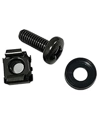 fencher 60-pack X 16 mm tornillos y tuercas enjauladas Cage Nuts M6 para estante Gabinetes de servidores Rack Mount Tornillo