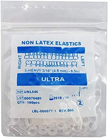 Orthodontic Elastics Bands ~ (Latex Free 3/16 6.5oz)