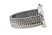 Unisex Super Large Face Stretch Band Easy To Read Watch-Silver Tone