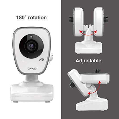 HD-Video-Baby-Monitor-AXVUE-720P-5-HD-Display-IPS-Screen-2-HD-Cams-12-Hours-Battery-Life-1000ft-Range-2-Way-Communication-Secure-Privacy-Wireless-Technology