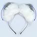 Ears Headband Cat Fox Kitten Fur Ears Hair Bands Anime Party Costume Kitty Cosplay Headband for Halloween Christmas or Kitten Theme Party Costume (Gray and White)