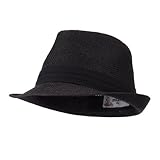 Pleated Hat Band Straw Fedora Hat - OSFM