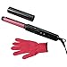 Beauty 2 in 1 Hair Straightener and Curler Iron Tourmaline Ceramic Ionic styler Incl Glove