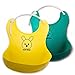 SALE! Silicone Baby Bib Catches All Easy to Clean Soft&Adjustable 2 Color with BONUS