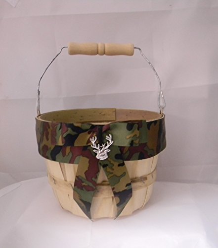 Wedding party ceremony Camo Redneck Deer Hunter Hunting flower girl basket - Thumbnail 2