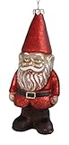 COOP Standing Christmas Gnome Hanging Glass Ornament (Red)