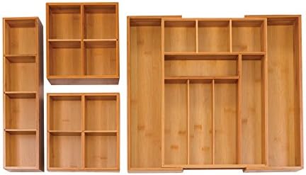 Amazon Com Seville Classics Expandable Bamboo Drawer Organizer