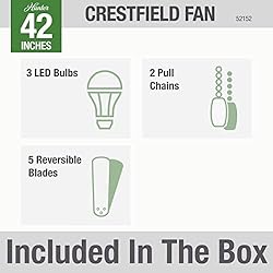 Hunter Fan Company, 52152, 42 inch Crestfield Fresh