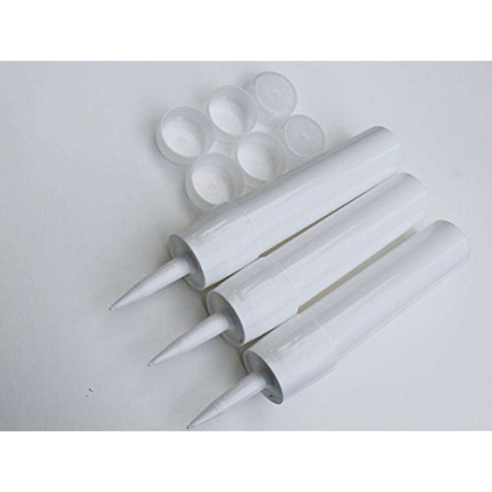 Reusable Empty Caulk Tube REFILLABLE CAULKING Cartridge 10 Oz. 3 Pack