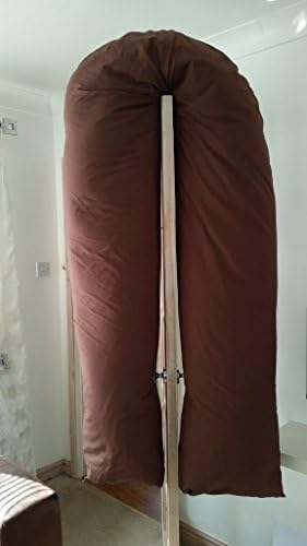 9FT COMFORT/MATERNITY / PREGNANCY BODY U PILLOW WITH CASE (VARIOUS COLOURS AVAILABLE) (Brown)